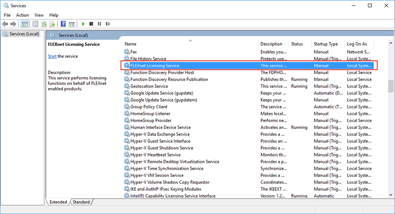 FlexNet Licensing service listed in Windows Services control panel.png