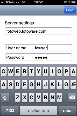 Choosing a server in FotoWeb for iPhone.png