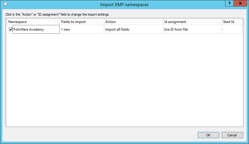 Choosing which metadata fields to import from XML file