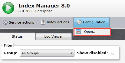 Operations Center - configure a server application