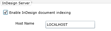 Enabling InDesign document indexing