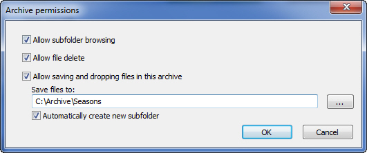 Archive permissions